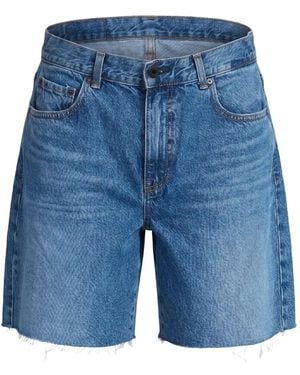 ASKK NY Sloop Raw-Hem Jeans Shorts - Blue