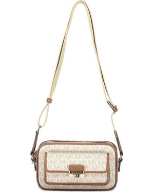 Michael Kors Bradshaw モノグラム フラップポケット ショルダーバッグ - ホワイト