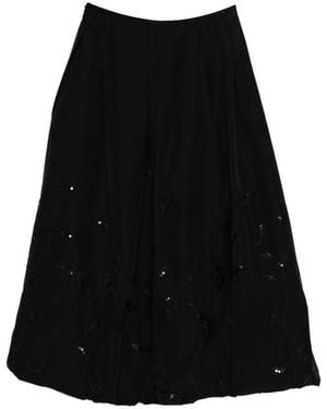 Hui Milano Falda con detalle de lentejuelas - Negro