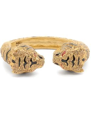 Roberto Cavalli Tiger-Motif Bracelet - Metallic