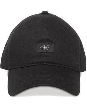 Calvin Klein Logo-Patch Baseball Cap - Black