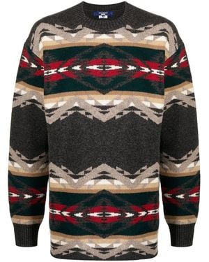 Junya Watanabe Pullover Mit Intarsienmuster - Grau