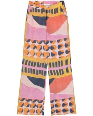 Ba&sh Mallory Wide-Leg Trousers - Red