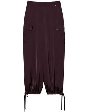 Twinset Cargohose Aus Satin - Lila