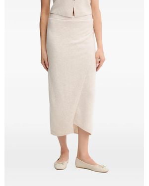Ouí Wrap Midi Skirt - Natural