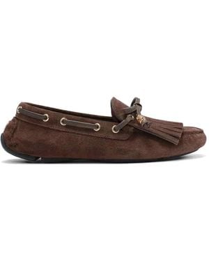 Jimmy Choo Mocasines Manon Con Flecos - Marrón