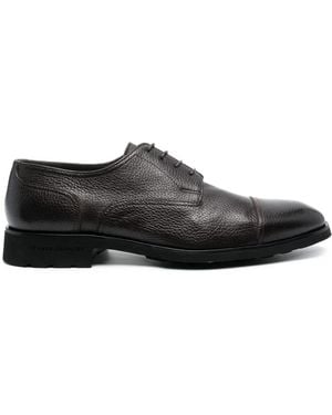 Casadei Anticato Leather Derby Shoes - Black