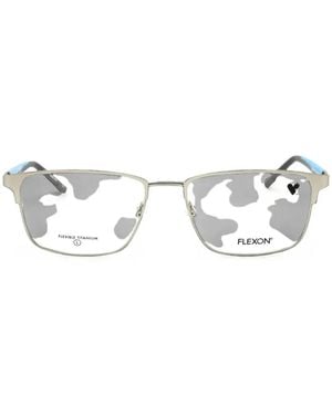 Flexon Rectangle-Frame Glasses - White