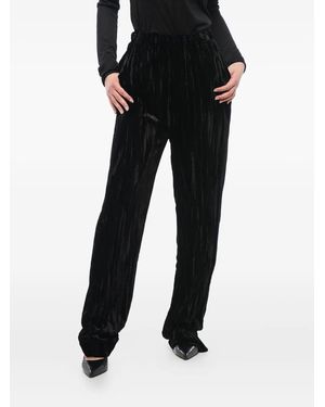 Balenciaga ベルベット フレアパンツ - ブラック