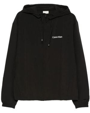 Calvin Klein Kapuzenjacke Mit Reißverschluss - Schwarz