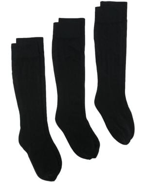 Wolford Satin Knee-High Socks (Pack Of Six) - Black