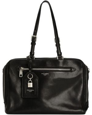 Dolce & Gabbana Zip-Fastening Buckle Messenger Bag - Black