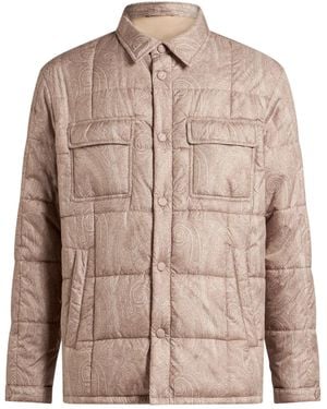 Etro Quilted Shirt Jacket - Brown