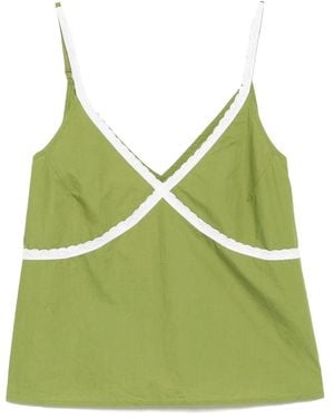 Desmond & Dempsey Caraco En Popeline - Vert