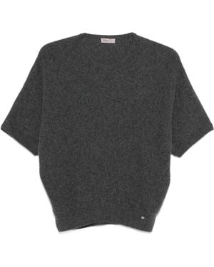 Herno ショートスリーブ カシミアトップ - グレー