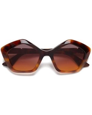 Marni X Retrosuperfuture Eluvi Geometric-Frame Sunglasses - Brown