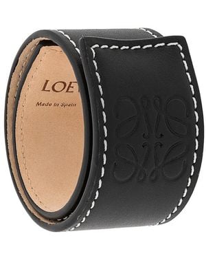 Loewe Leather Bangle - Black