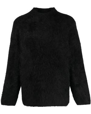 Séfr Pullover mit gebürstetem Finish - Schwarz