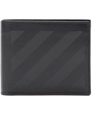 Off-White c/o Virgil Abloh Diagonal-Stripe Bi-Fold Leather Wallet - Black