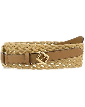 Fendi Straw Belt - Metallic