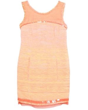 Gemy Maalouf Robe Brodée De Sequins À Franges - Pink