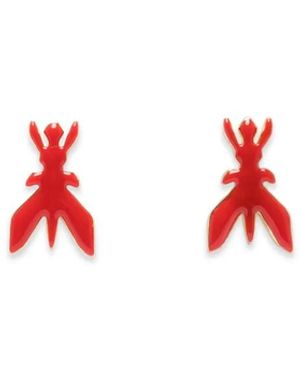 Patrizia Pepe Fly Earrings - Red