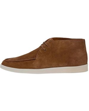 Hackett Martins Suede Boat Shoes - Brown