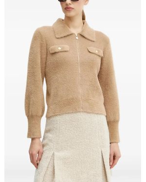 Morgan Zip-Up Cardigan - Natural