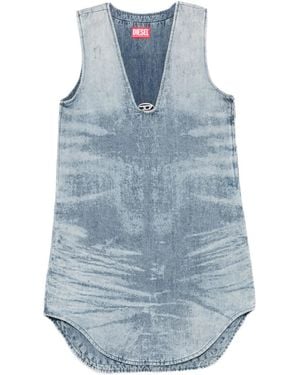 DIESEL Sleeveless V-Neck Dress - Blue