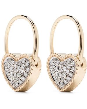 Yvonne Léon Orecchino Creole Cadenas Coeur - Bianco