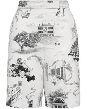 Thom Browne Hector Toile Bermuda Shorts - Grey