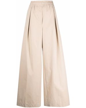 Aspesi Wide-Leg Flared Pants - Natural