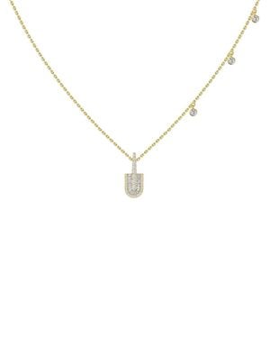 UNION LOS ANGELES U Solo Diamond Necklace - Metallic