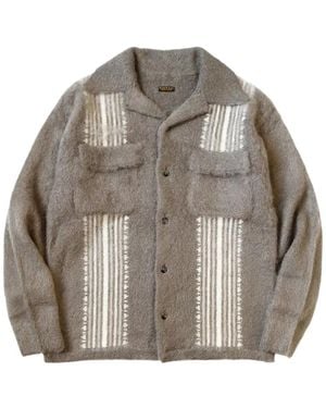 Kapital 7G Mohair Knit Board Shirt - Grey