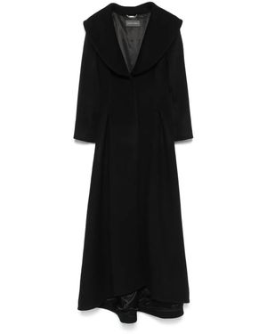 Alberta Ferretti Cappotto Con Effetto Spazzolato - Nero