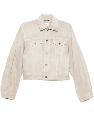 Haikure Simon Bull Buttoned Denim Jacket - White