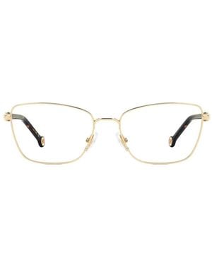 Carolina Herrera Gafas Con Placa Del Logo - Metálico