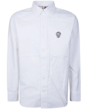 sunflower Buttoned Embroidered Shirt - White