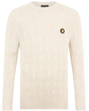 Billionaire Round-Neck Jumper - White