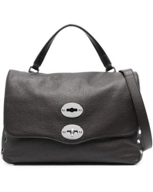 Zanellato Postina Pebbled Leather Tote Bag - Black