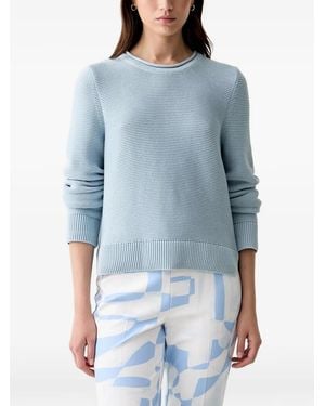 Barbour Fawley Ribbed-Knit Cotton Sweater - Blue