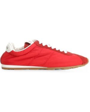 Miu Miu Plume Panelled Trainers - Red