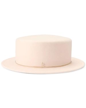 Maison Michel Canotier Augusta À Ornements De Perles - Rose