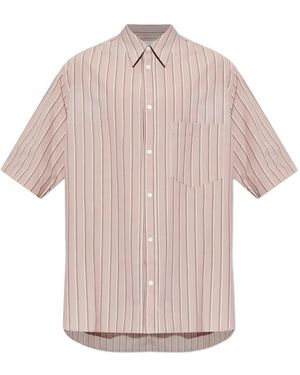 Isabel Marant Labilio Striped Chest-Pocket Shirt - Pink