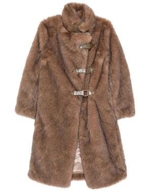 Molliolli Buckle-Fastening Coat - Brown