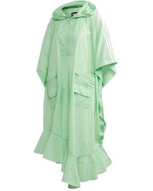 adidas Hooded Ruffled Poncho - Green