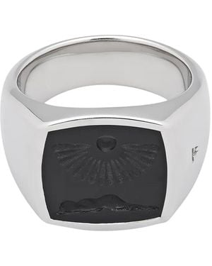 Tom Wood Clytia Onyx-Embellished Ring - Grey