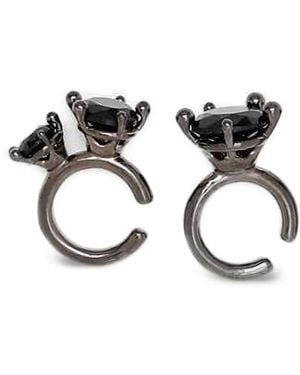 Panconesi Set Orecchini Con Design A Cerchio - Nero