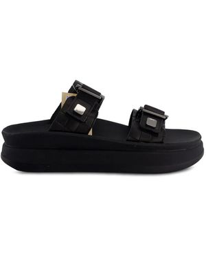 FANTASY SANDALS Adelita Buckle-Fastening Platform Sandals - Black