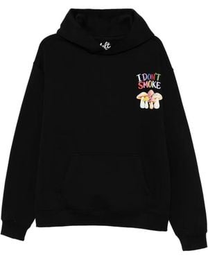 Melt Graphic-Print Pouch-Pocket Hoodie - Black